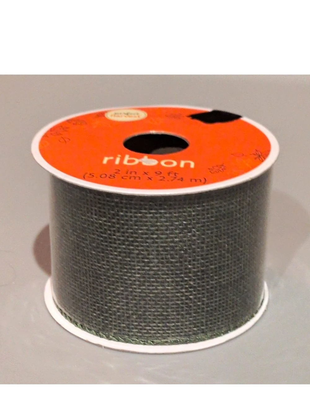 Wire-Edged Solid Green Burlap Fall Ribbon Spool 2 in x 9 ft F26 - 3 Rolls